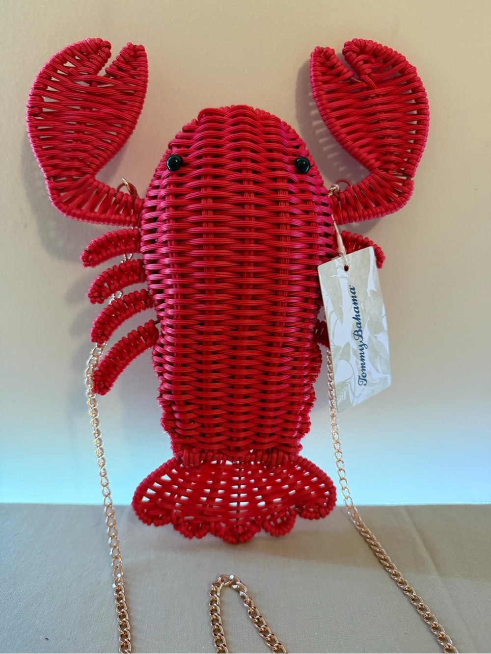 Tommy Bahama Red Woven Lobster Crossbody Purse